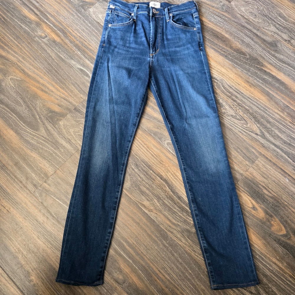 Citizens of Humanity Chrissy Ultra High Rise Skinny Jeans Dark Blue Size 27